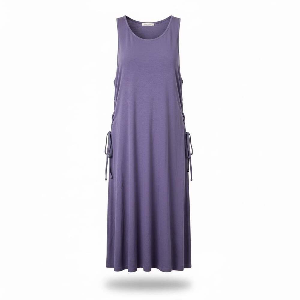 American Eagle Soft & Sexy Purple Sleeveless Lace-Up Mini Swing Dress